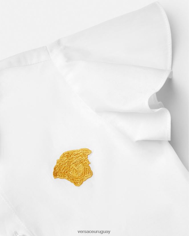 Versace camisa de bebé medusa niños Oro blanco ropa H88R0H1854