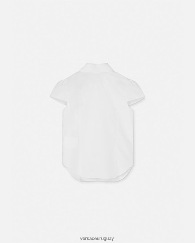 Versace camisa de manga corta con medusa niños Oro blanco ropa H88R0H1936
