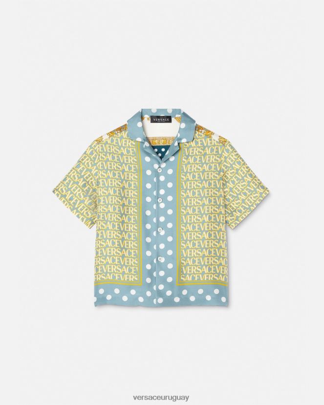 Versace camisa de seda entera niños imprimir ropa H88R0H2091