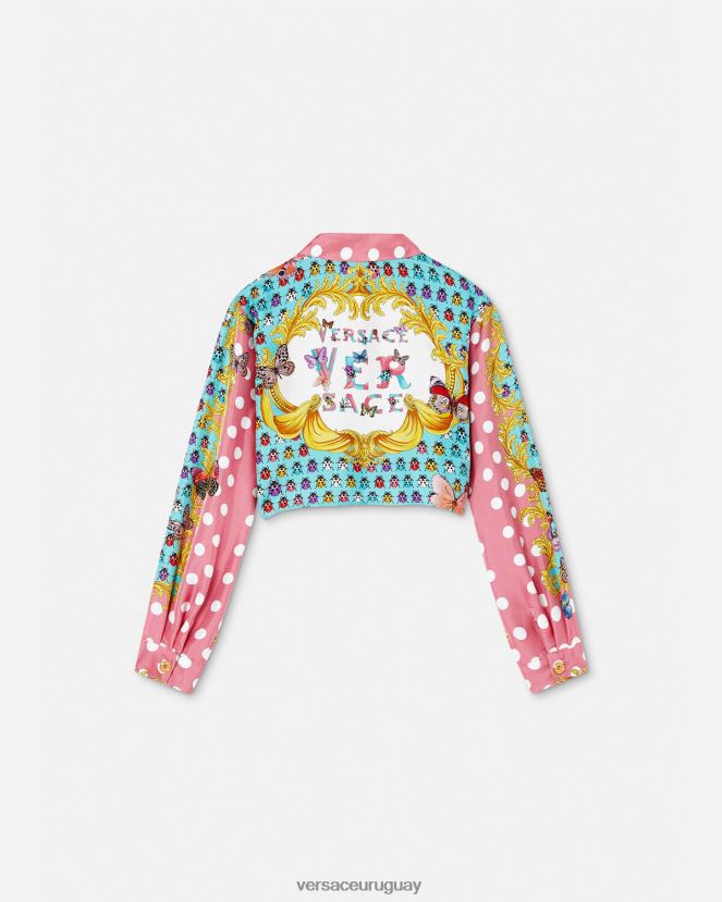 Versace camisa de seda mariposas niños imprimir ropa H88R0H1940