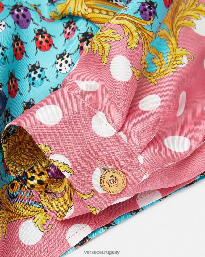 Versace camisa de seda mariposas niños imprimir ropa H88R0H1940