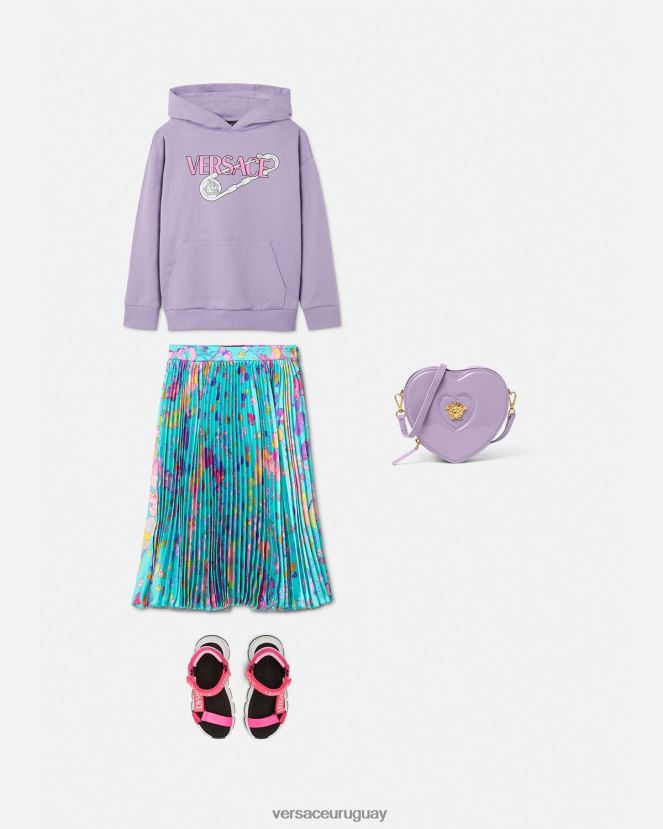 Versace sudadera con capucha con imperdible niños lila ropa H88R0H2009