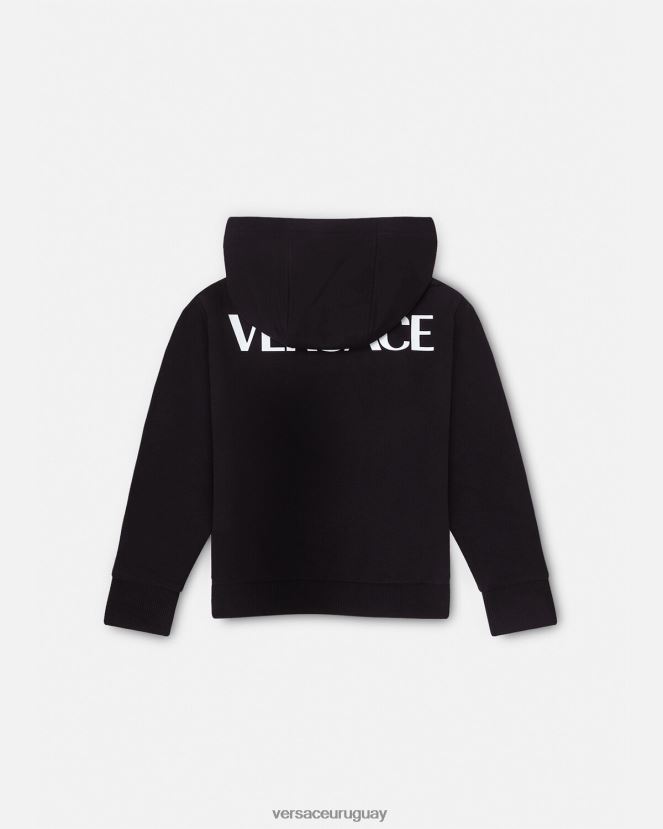 Versace sudadera con capucha de medusa niños negro ropa H88R0H2120