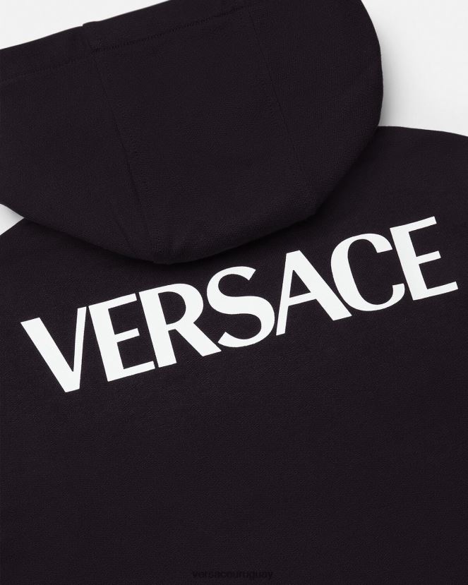 Versace sudadera con capucha de medusa niños negro ropa H88R0H2120