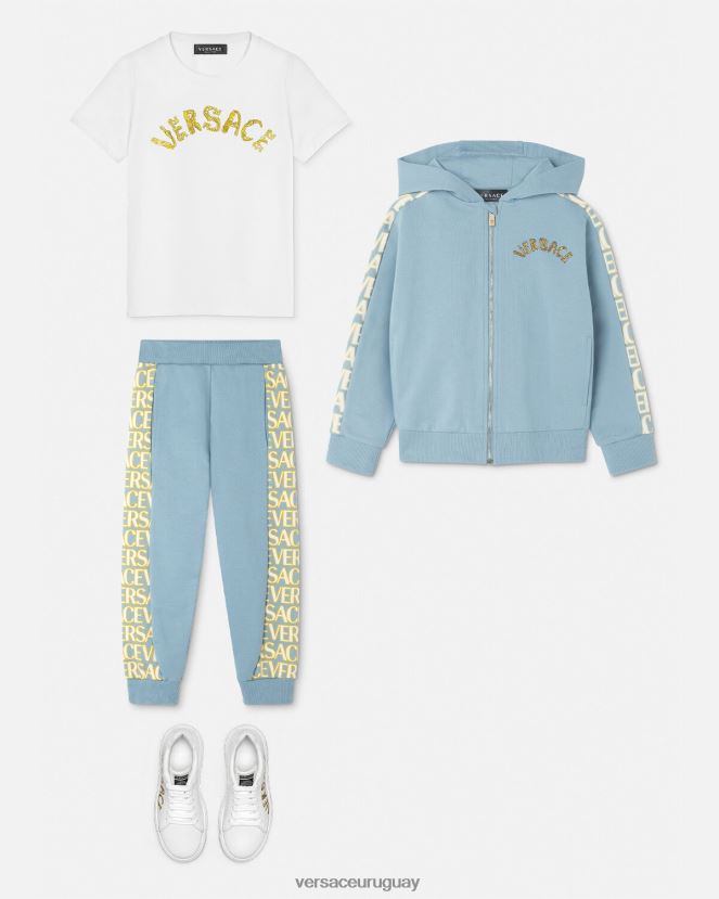 Versace sudadera con capucha niños azul claro ropa H88R0H2083