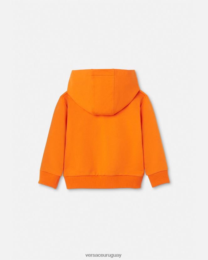 Versace sudadera con capucha para bebé con imperdible niños naranja ropa H88R0H1918