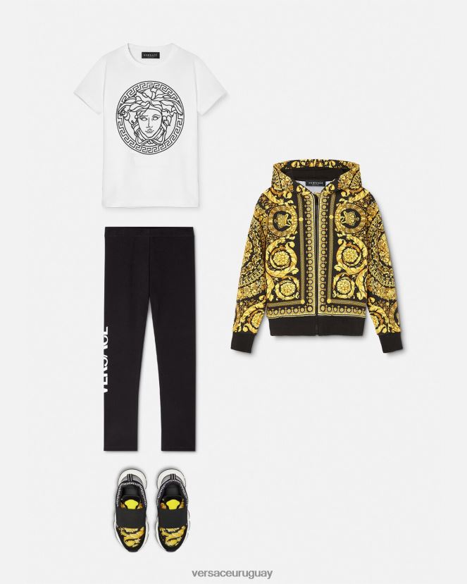 Versace sudadera con capucha y cremallera barroco niños imprimir ropa H88R0H1982