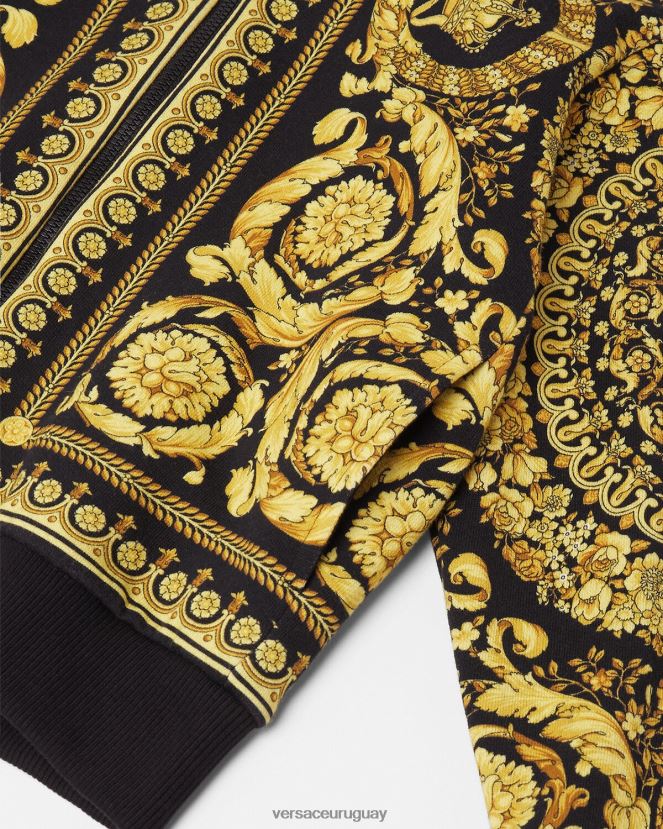 Versace sudadera con capucha y cremallera barroco niños imprimir ropa H88R0H1982