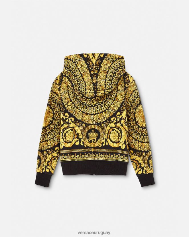 Versace sudadera con capucha y cremallera barroco niños imprimir ropa H88R0H1982