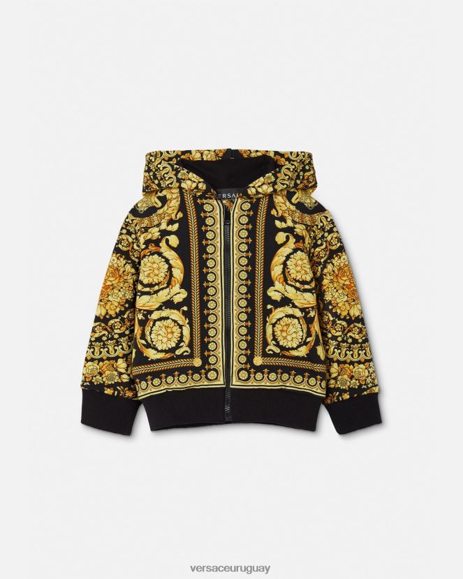 Versace sudadera con capucha y cremallera para bebé barroco niños imprimir ropa H88R0H1893