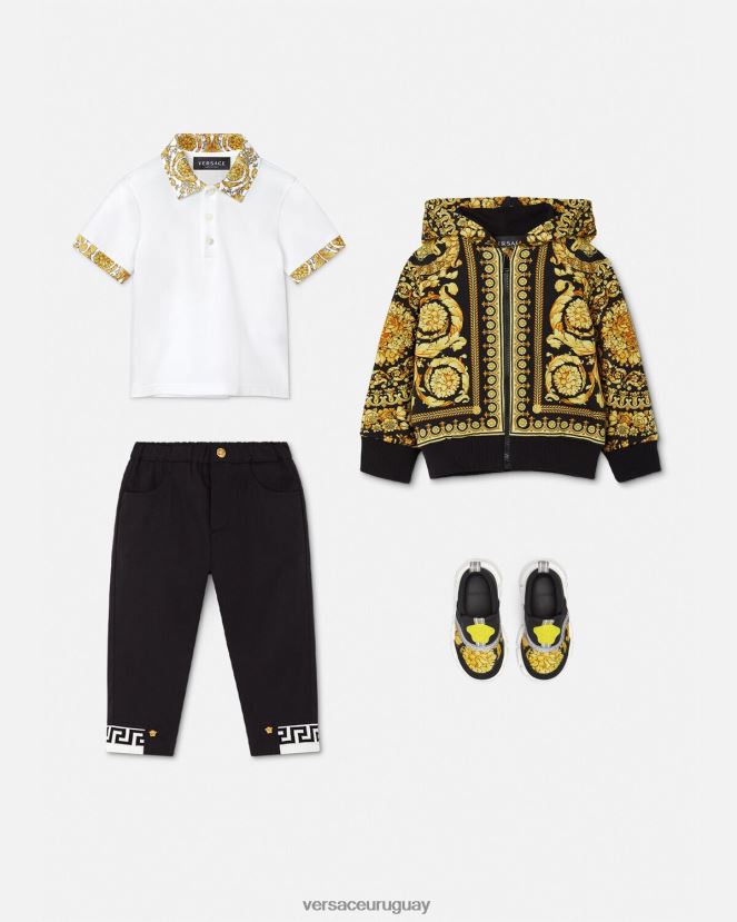 Versace sudadera con capucha y cremallera para bebé barroco niños imprimir ropa H88R0H1893