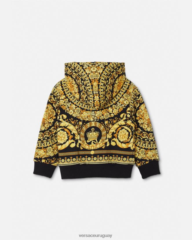 Versace sudadera con capucha y cremallera para bebé barroco niños imprimir ropa H88R0H1893
