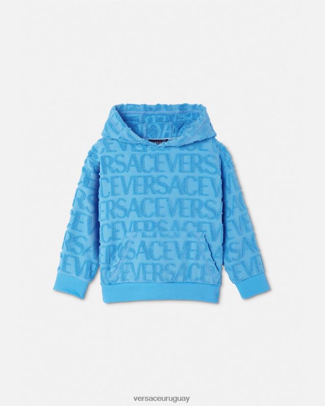 Versace sudadera con capucha y toalla niños azul claro ropa H88R0H2088