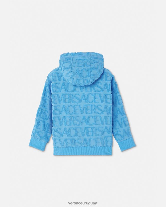 Versace sudadera con capucha y toalla niños azul claro ropa H88R0H2088