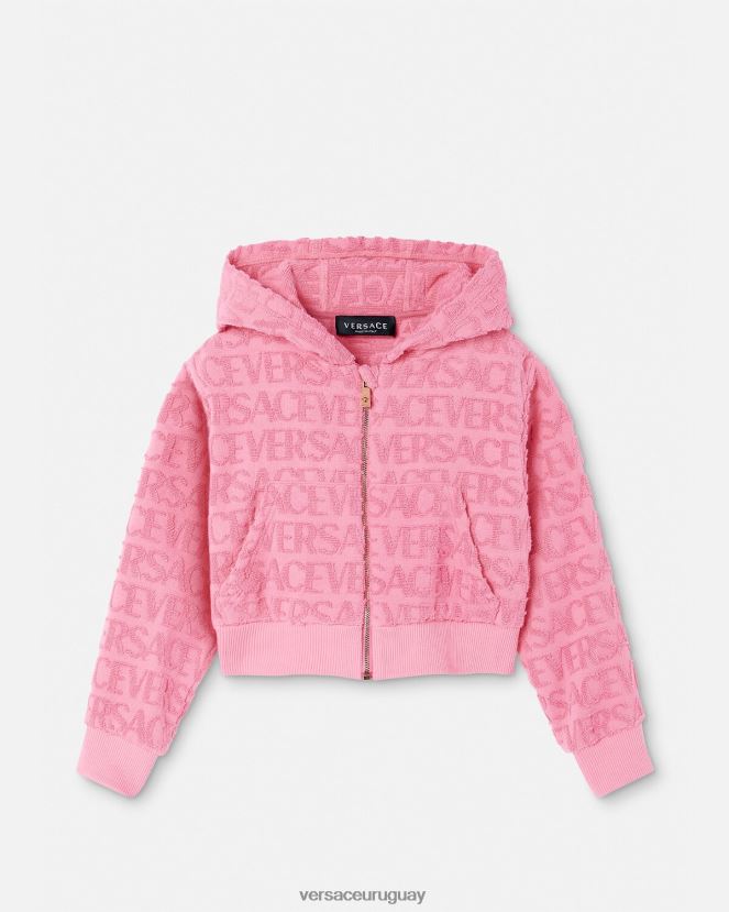 Versace sudadera con capucha y toalla niños rosa ropa H88R0H1948