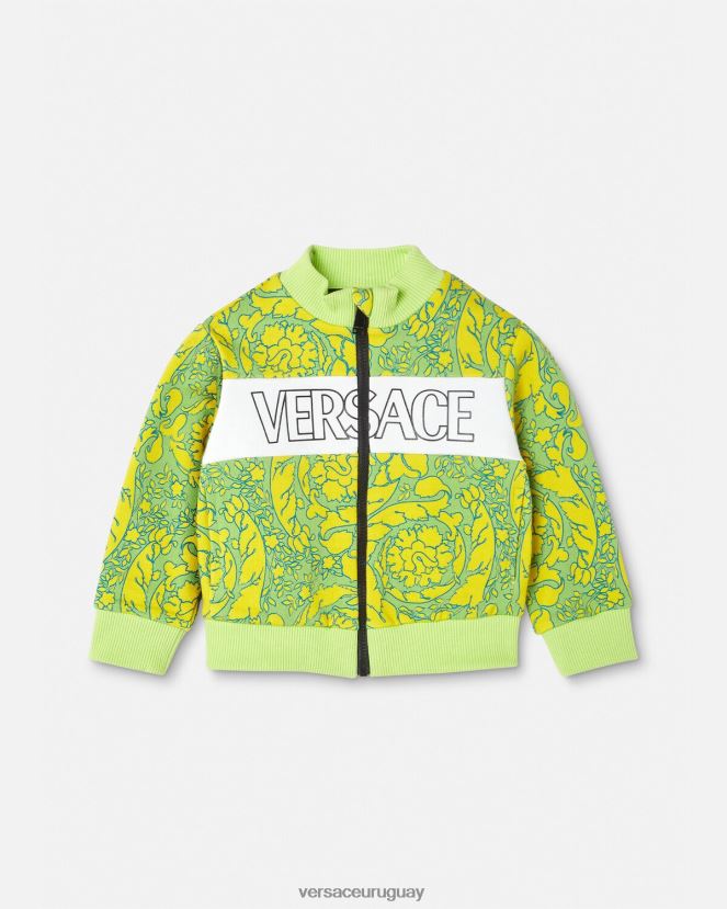 Versace sudadera bebé silueta barroca niños imprimir ropa H88R0H1880