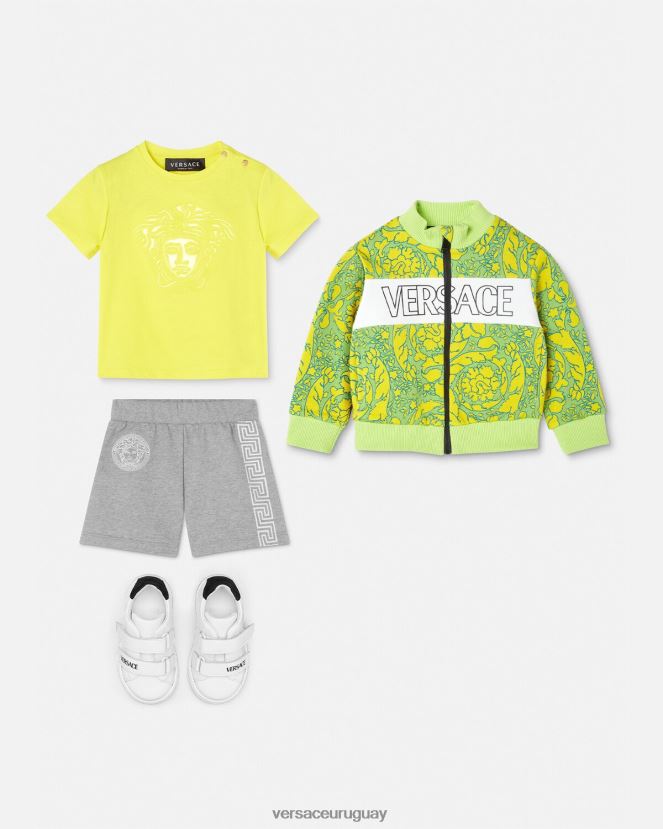 Versace sudadera bebé silueta barroca niños imprimir ropa H88R0H1880