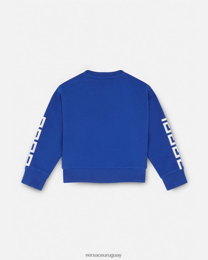 Versace sudadera con logo para bebé niños azul ropa H88R0H1888