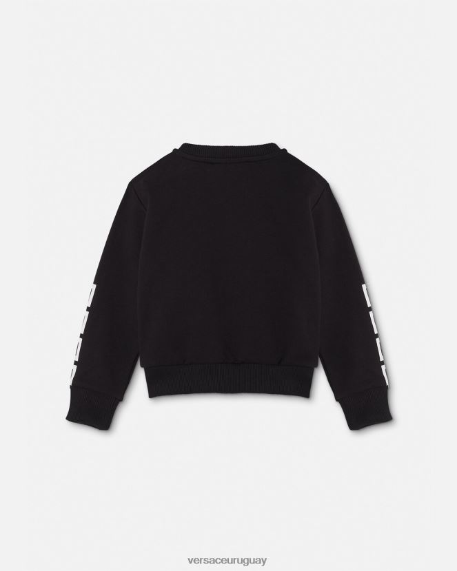 Versace sudadera con logo para bebé niños negro ropa H88R0H1905
