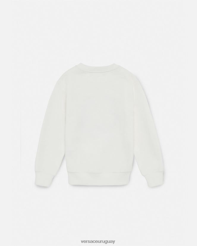 Versace sudadera con medusa de cristal niños blanco ropa H88R0H1963
