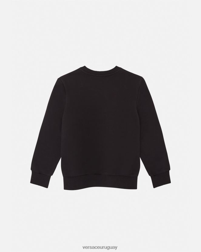 Versace sudadera con medusa de cristal niños negro ropa H88R0H1998
