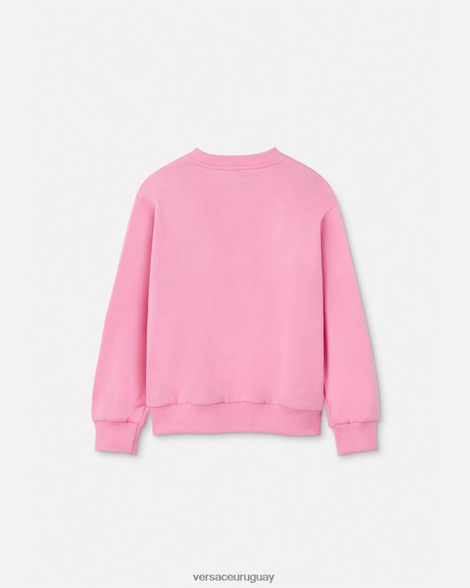 Versace sudadera con medusa de cristal niños rosa ropa H88R0H2001