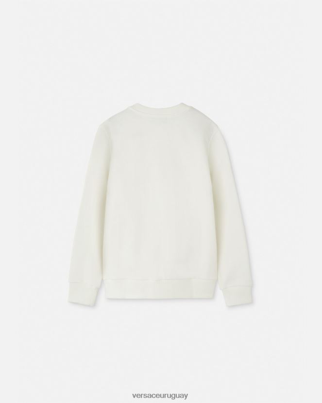 Versace sudadera con tachuelas y Medusa niños blanco ropa H88R0H1962