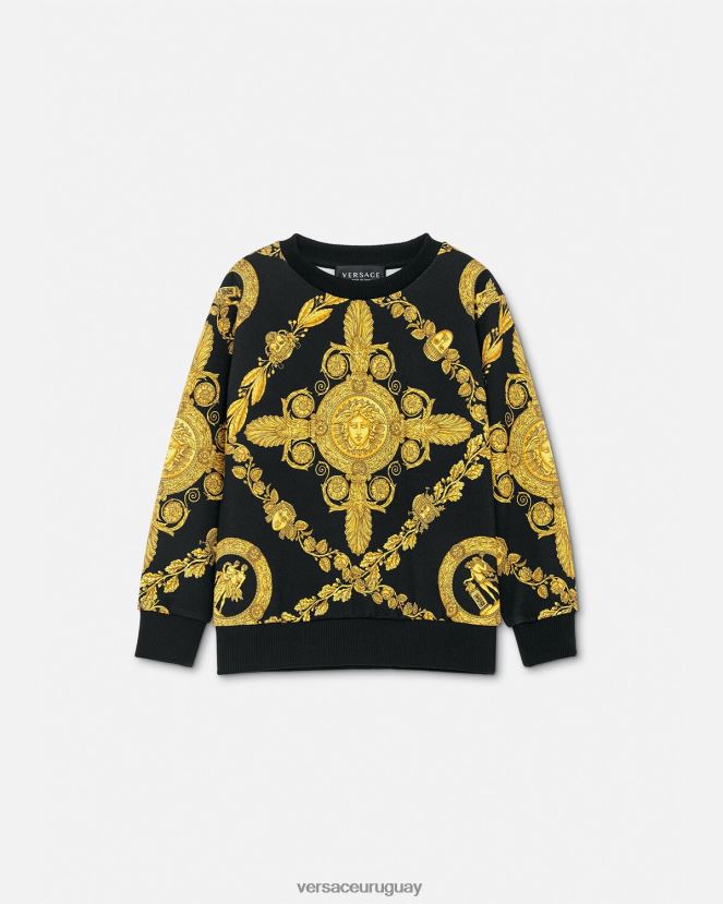 Versace sudadera maschera barroca niños imprimir ropa H88R0H2125