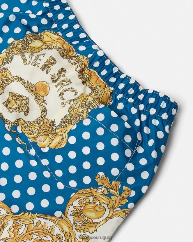 Versace shorts de baño con diseño barroco de conchas marinas niños imprimir ropa H88R0H2085