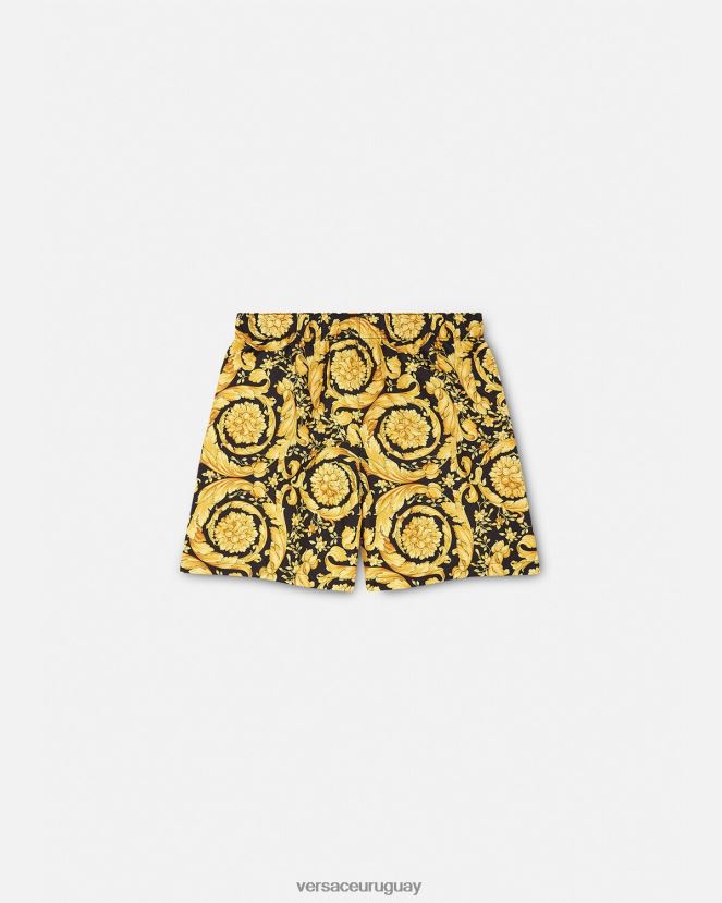 Versace shorts de baño con estampado barroco niños imprimir ropa H88R0H2097