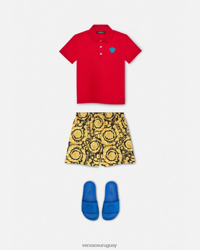 Versace shorts de baño con estampado barroco niños imprimir ropa H88R0H2097