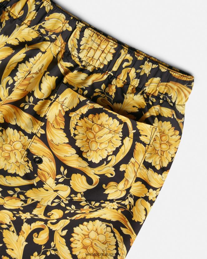 Versace shorts de baño con estampado barroco niños imprimir ropa H88R0H2097