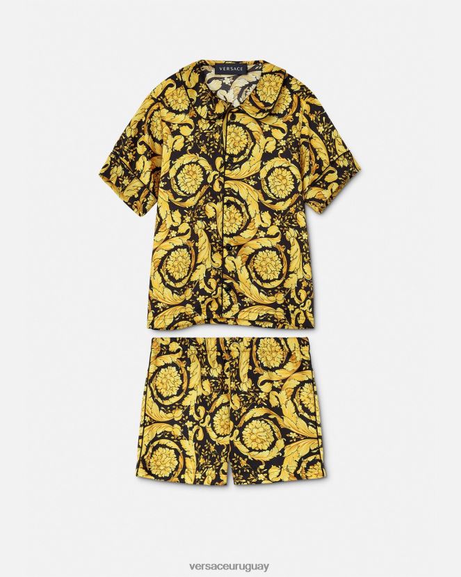 Versace conjunto de pijama barroco niños imprimir ropa H88R0H1989