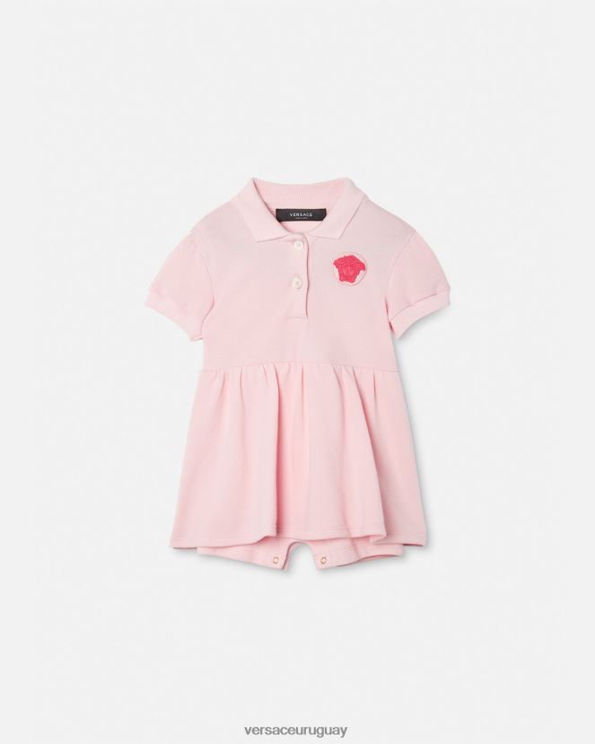Versace vestido de bebé con medusa niños Rosa claro ropa H88R0H1834