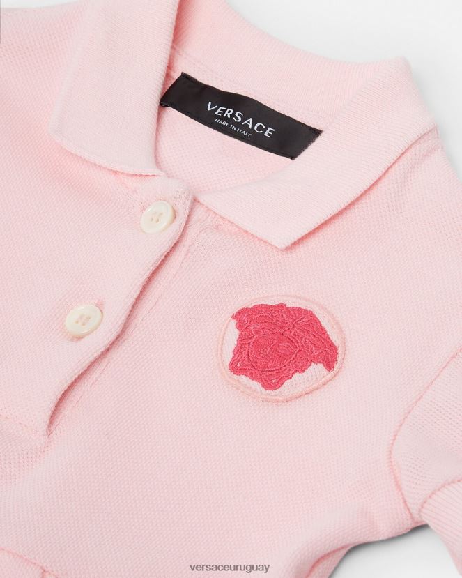 Versace vestido de bebé con medusa niños Rosa claro ropa H88R0H1834