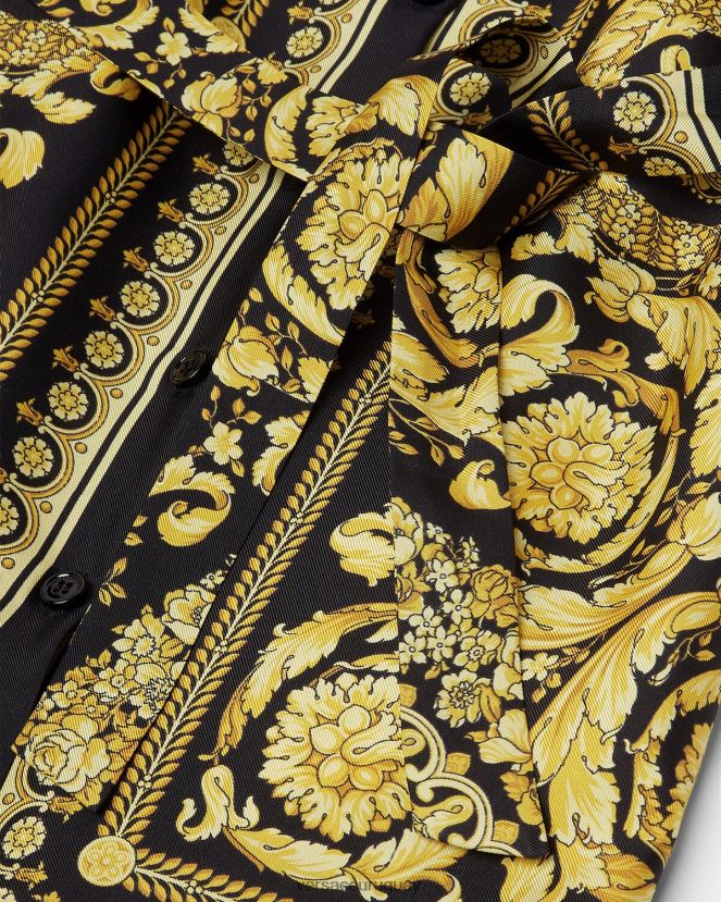 Versace vestido de seda barroco niños imprimir ropa H88R0H1955