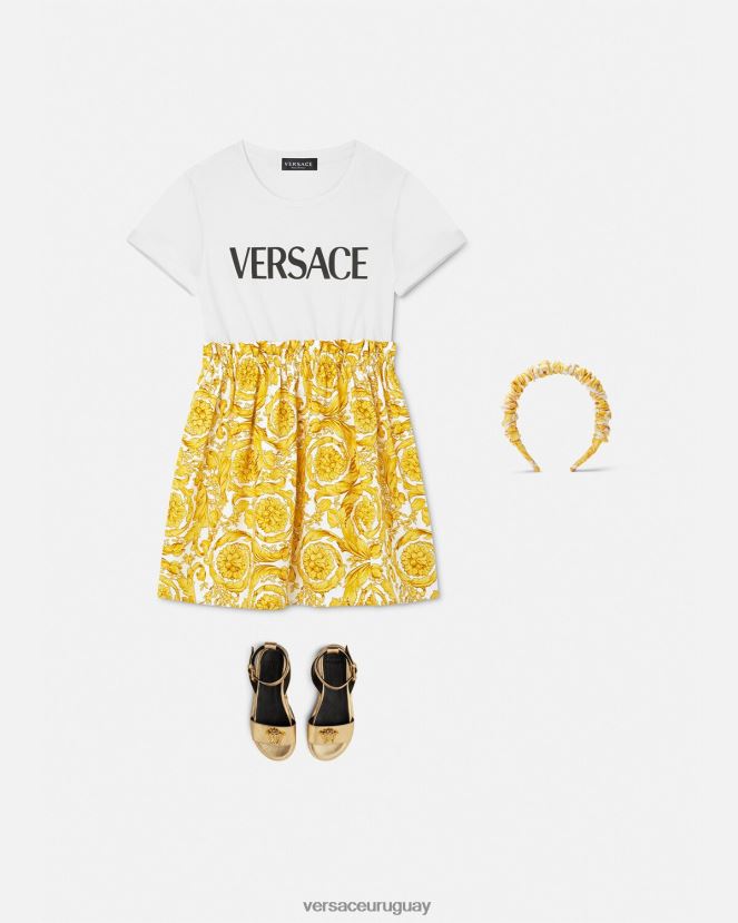 Versace vestido estilo camiseta barroco niños imprimir ropa H88R0H1984