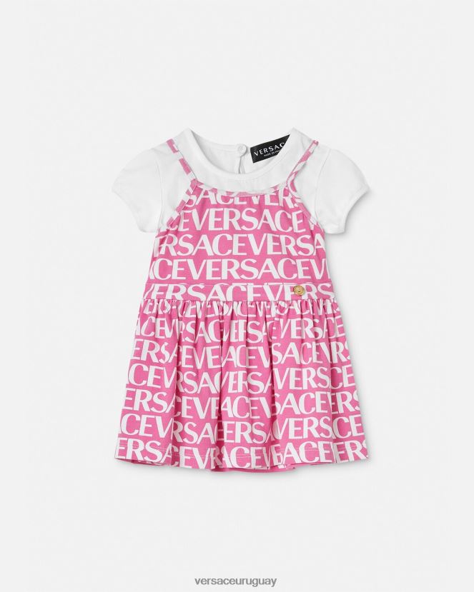 Versace vestido estilo camiseta para bebé niños Rosa claro ropa H88R0H1871
