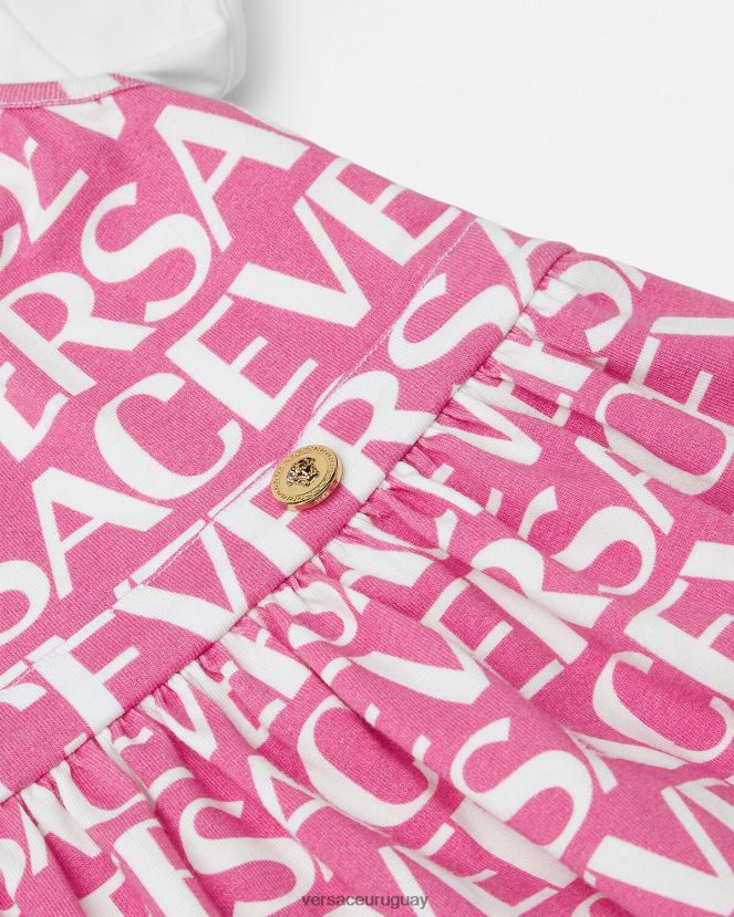 Versace vestido estilo camiseta para bebé niños Rosa claro ropa H88R0H1871