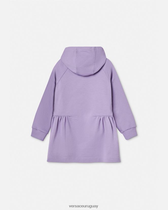 Versace vestido tipo sudadera con logo niños lila ropa H88R0H2013