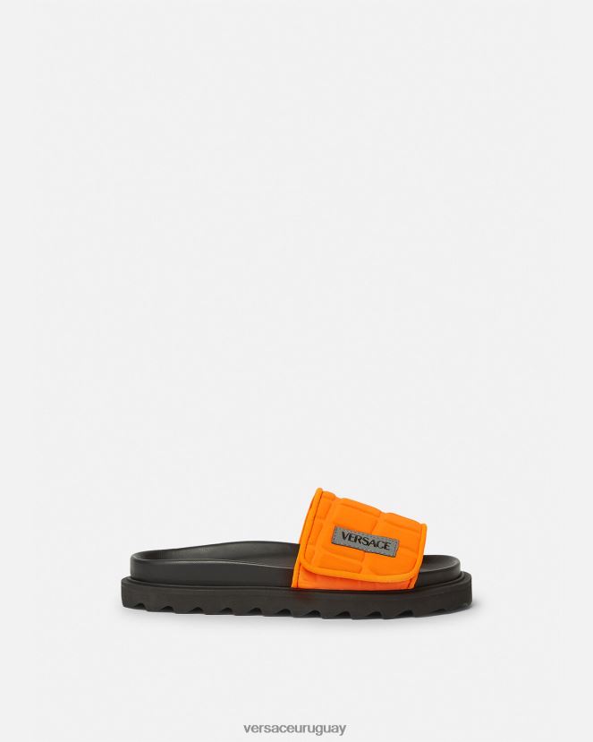 Versace diapositivas con logo reciclado niños naranja zapato H88R0H2052