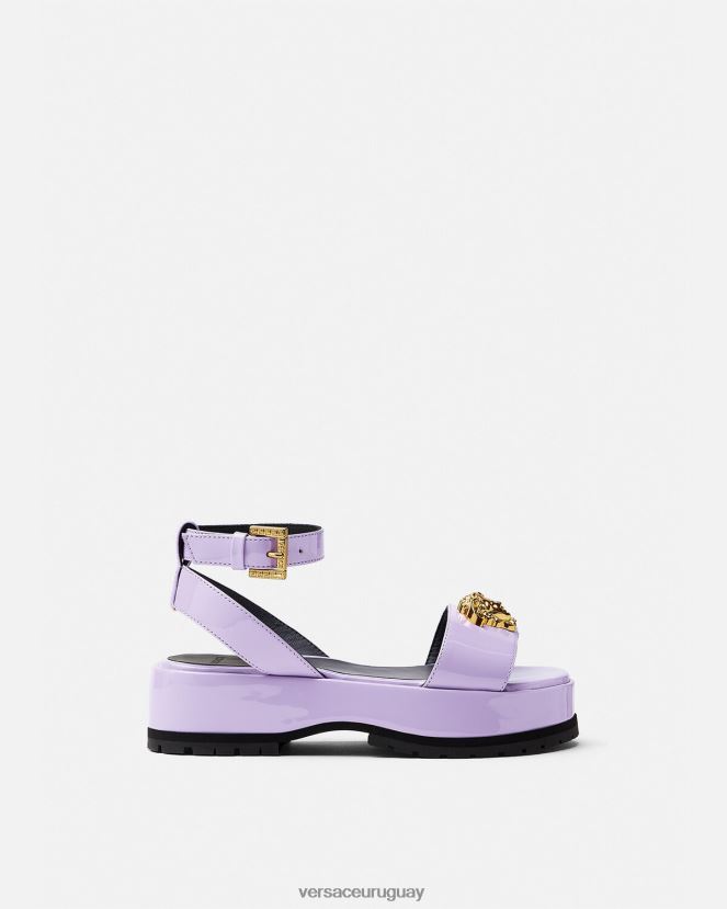 Versace sandalias con plataforma medusa niños lila zapato H88R0H2043