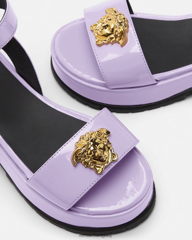 Versace sandalias con plataforma medusa niños lila zapato H88R0H2043