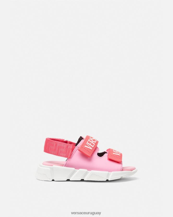 Versace sandalias de bebé con logo niños rosa zapato H88R0H1879