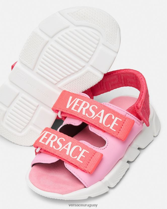 Versace sandalias de bebé con logo niños rosa zapato H88R0H1879