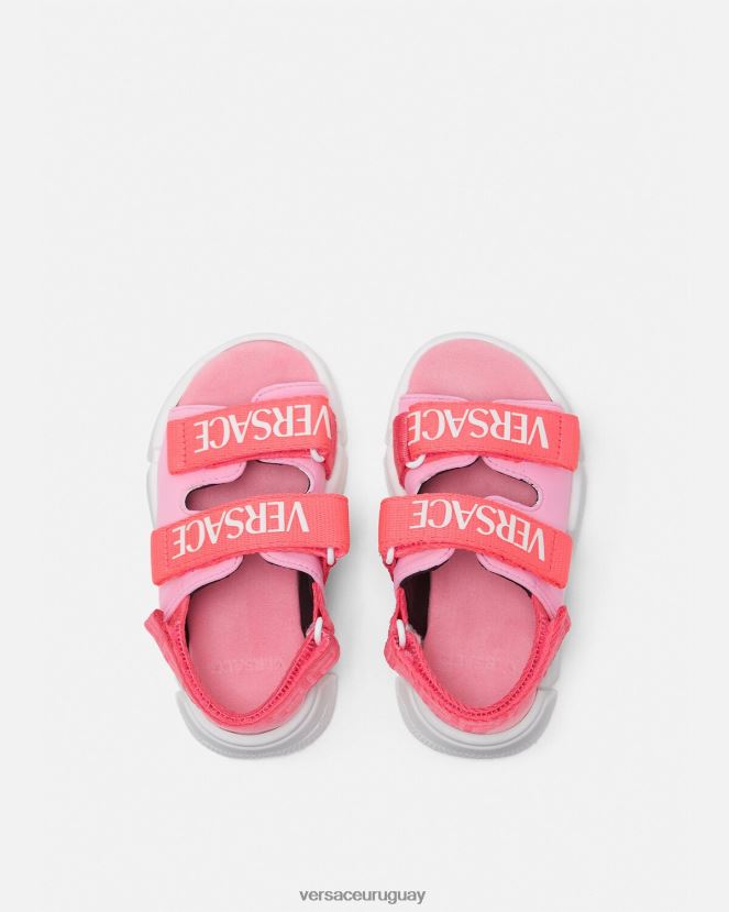 Versace sandalias de bebé con logo niños rosa zapato H88R0H1879