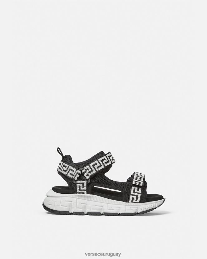 Versace sandalias grecas niños negro zapato H88R0H2049