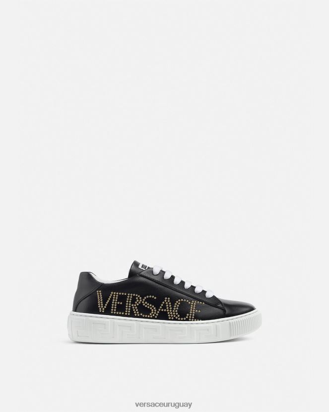 Versace zapatillas con logo Greca niños negro zapato H88R0H2037