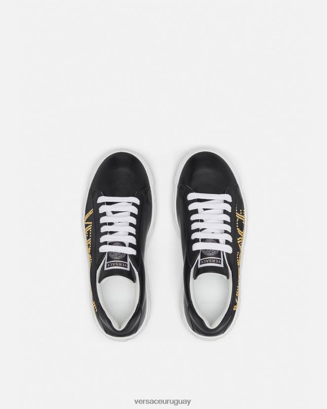 Versace zapatillas con logo Greca niños negro zapato H88R0H2037