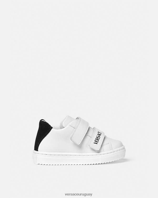 Versace zapatillas con logo para bebé niños blanco negro zapato H88R0H1876